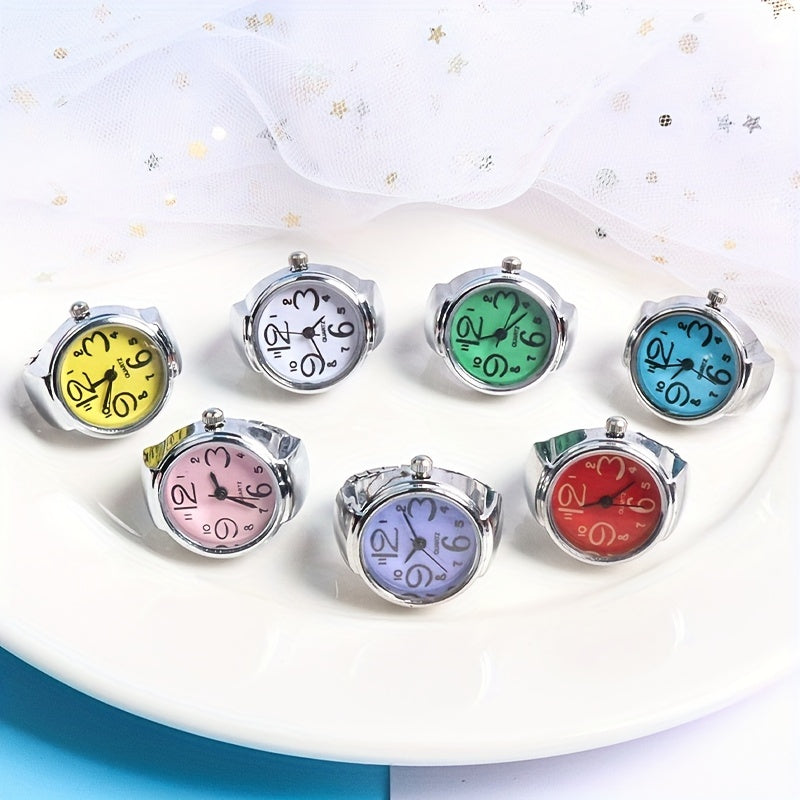 Trendy Watch Ring, Retro Creative Finger Mini Watch For Teenagers, Ideal Choice For Gifts