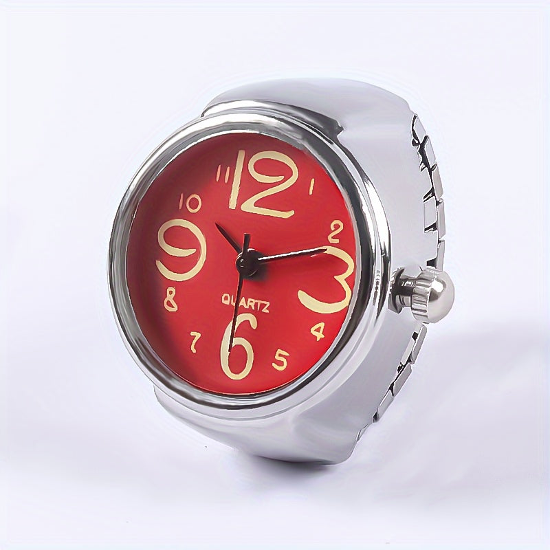 Trendy Watch Ring, Retro Creative Finger Mini Watch For Teenagers, Ideal Choice For Gifts