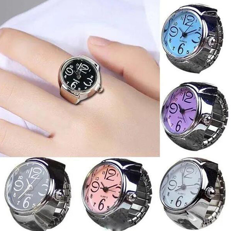 Trendy Watch Ring, Retro Creative Finger Mini Watch For Teenagers, Ideal Choice For Gifts