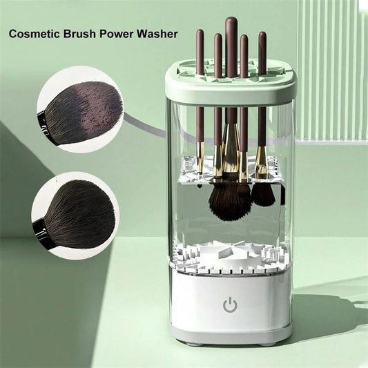 JacobTronics™ Electric Makeup Brush Cleaner Automatic Spinner Makeup Brush Holder Stand Women Lazy Cleaning Brush Washer Quick Dry Tool