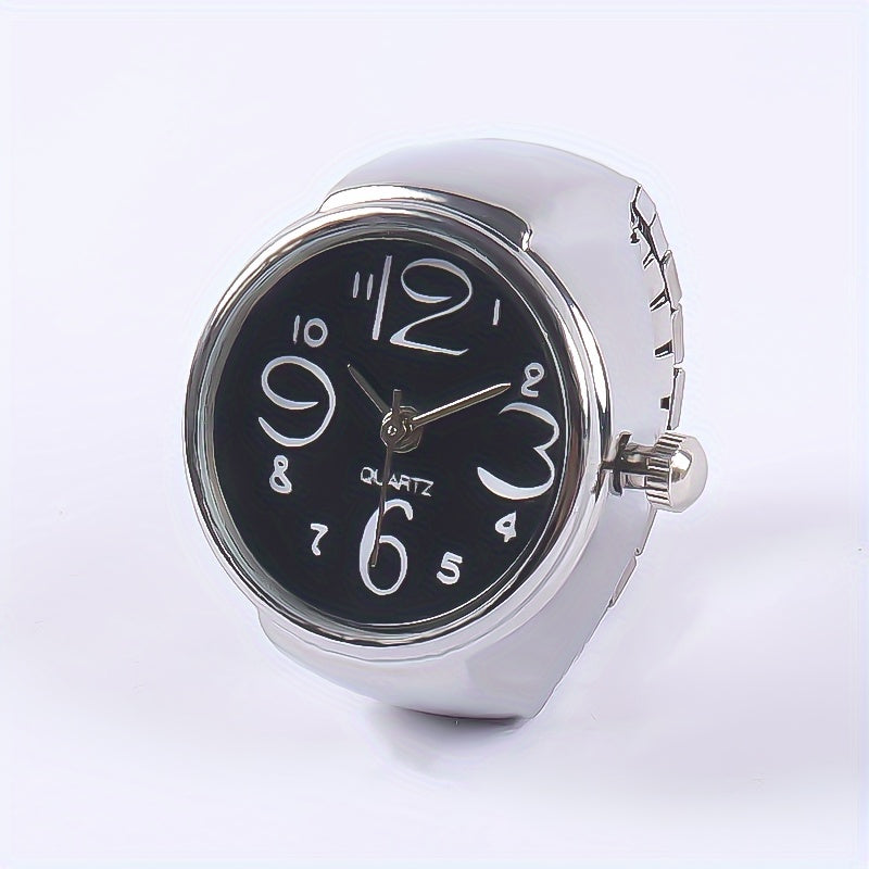 Trendy Watch Ring, Retro Creative Finger Mini Watch For Teenagers, Ideal Choice For Gifts