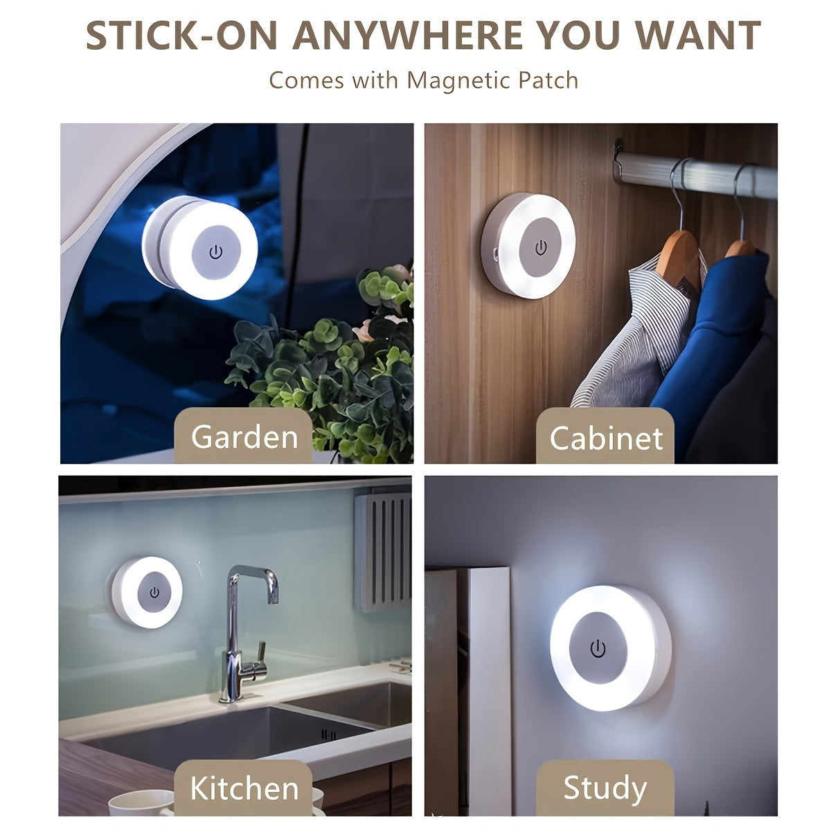 A Touch-Sensitive LED Night Light, Suitable for Bedroom Decoration, Adjustable Brightness, Ideal for Corridors, Bedrooms, Bathrooms, Living Rooms, And Closets (Warm Light/Cool Light).